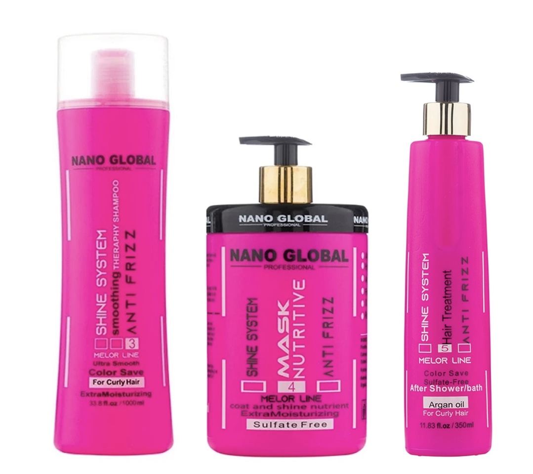 روتین موی فر نانوگلوبال صورتی