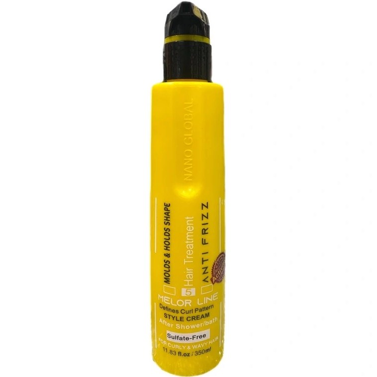 کرم استایل دهنده موی فر نانوگلوبال زرد